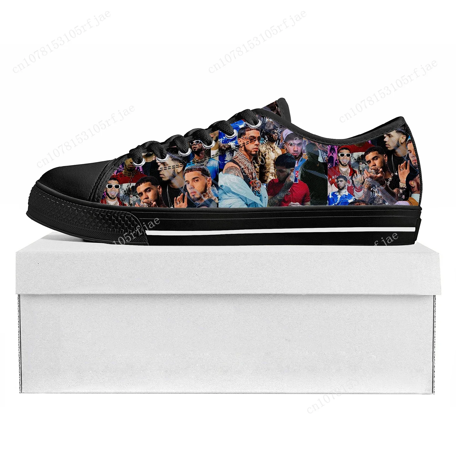 Anuel AA Real Hasta la Muerte Low Top Sneakers Womens Mens Teenager Shoes Casual Tailor-Made Canvas Sneaker Shoe
