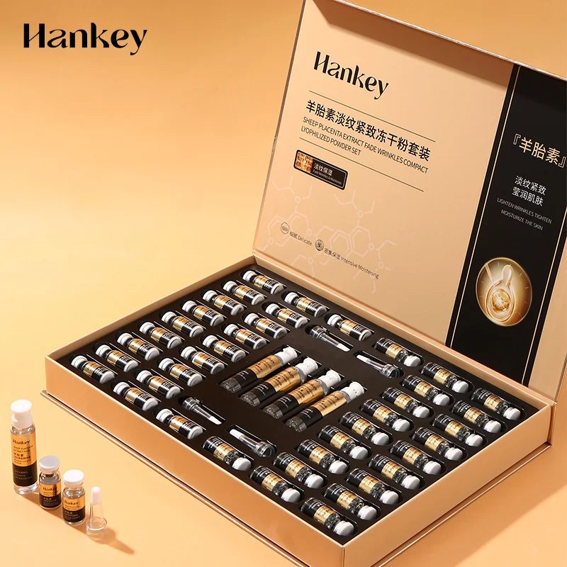 

Hankey Sheep Placenta Extract Fade Wrinkles Compact Lyophilized Powder Set Moisturizing Anti-aging Multi-dimensional Skin Care