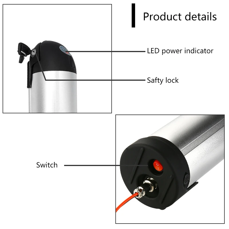 City Bike Mountain Water Bottle Dolphin Ebike Battery 48V 14Ah 36V 10Ah 13Ah 15Ah 17.5Ah Electric Bicycle Down tube Battery