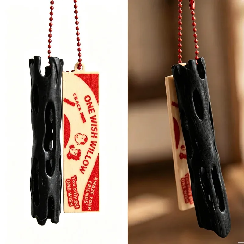 3D Printed One Wish Willow Stick Obsession Keychains Pendant Multi-purpose Wish-making Snap Stick Collection Figurine Home Decor