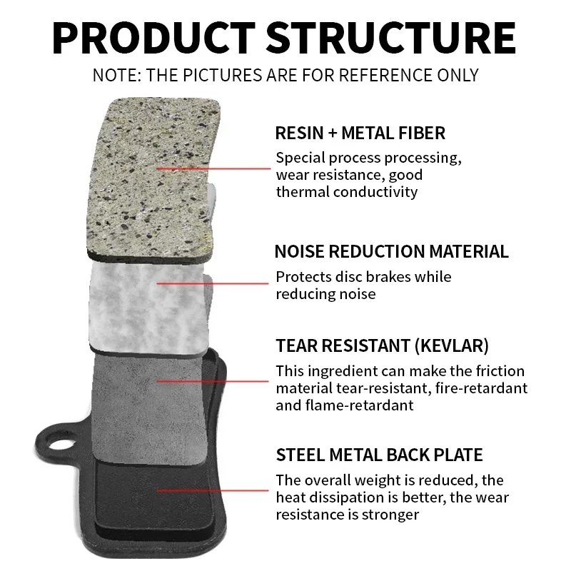 BUCKLOS الراتنج دراجة الفرامل منصات ل SHIMANO N03A H03A D03S الطريق الجبلية الدراجة الصحن الهيدروليكي وسادة مقاومة للاهتراء الجبلية مكبح قرصي الوسادة #3