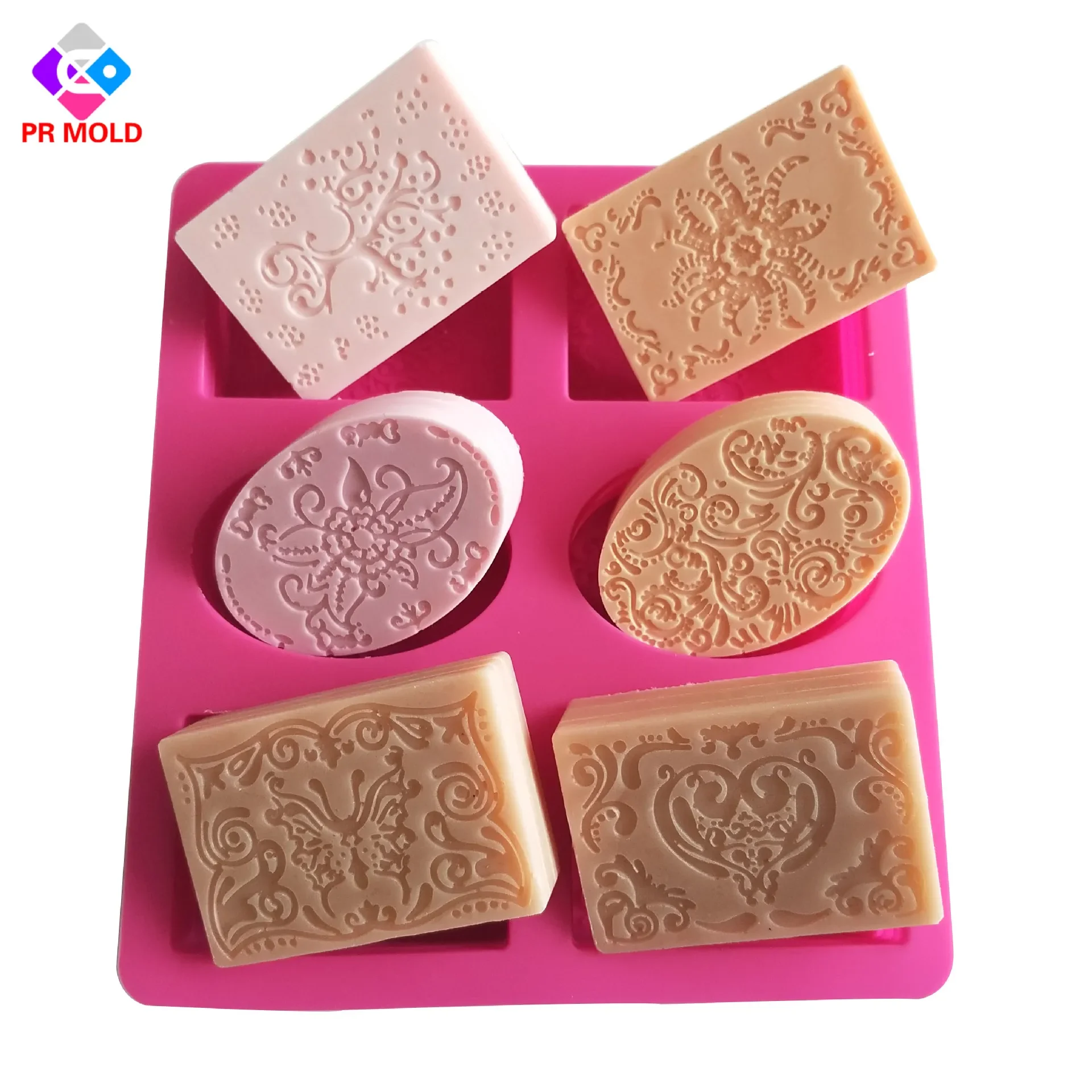 

6 Holes 3D Silicone Soap Mold Soap Making Moulds Supplies Candle Form Resin Craft Home Decor