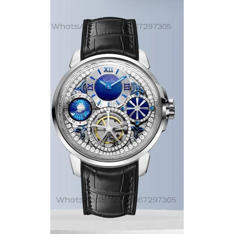 Mechanical Movement Leather Waterproof Men's Fashion Wrist Watch