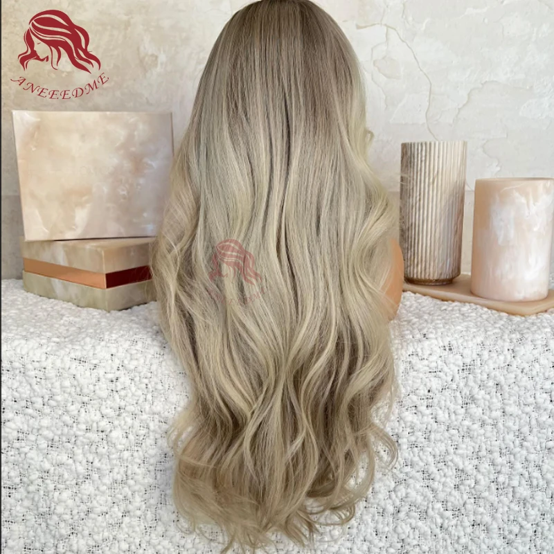 Ash Balayage Blonde Wig 13x6 Highlight hd Lace Transparent Body Wave Remy Human Hair