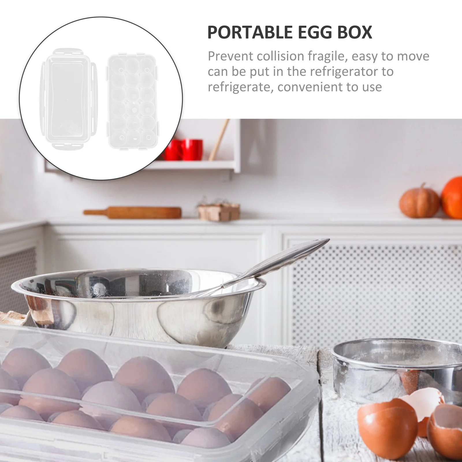 Egg Storage Box Large Capacity Transparent Plastic Multi Grid Refrigerator Organizer Durable Household Egg Container Portable