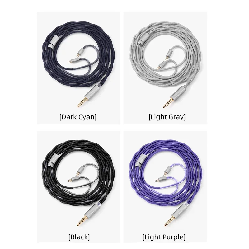 TWISTURA Rhyming Dust HIFI Audio Upgrade Cable 0.78MM 2pin with 4.4mm Balance OCC-OFC-Pure Silver Hybrid Braid