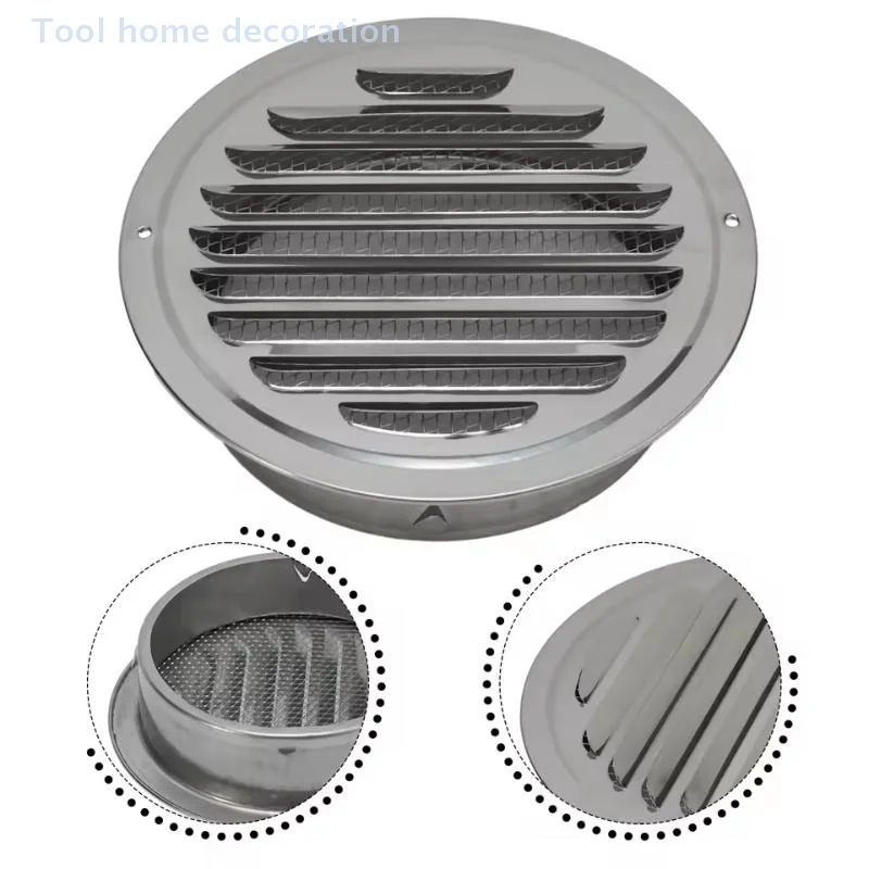 70-300mm Circular Stainless Steel Air Vent Cover with Bug Guard, Exterior Wall Venting Ducting Tools & Exhaust Hoods