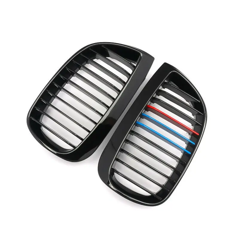 

1 Pair Black Racing Grills Kidney Grille Radiator Guard For BMW E81 E87 1 Series 2004-2007 Modified Part Car Accessories