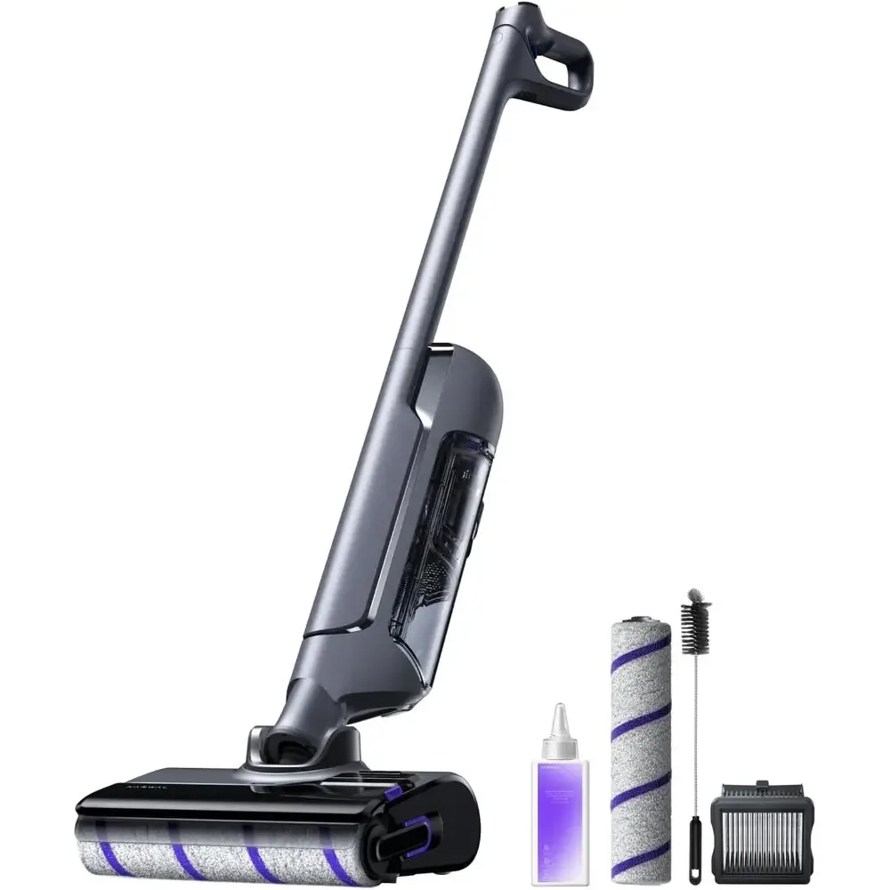 

Self-Cleaning Vacuum Mop, Wet Dry Cleaner for Hard Floors, Ideal for Families with Kids and Pets (Renewed)