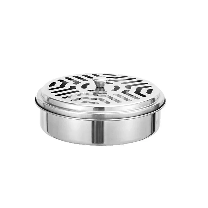 Mückenspiralenhalter aus Metall mit Deckel, tragbarer Räucherspiralenhalter für Outdoor-Camping, Terrasse und Party – Detail 6