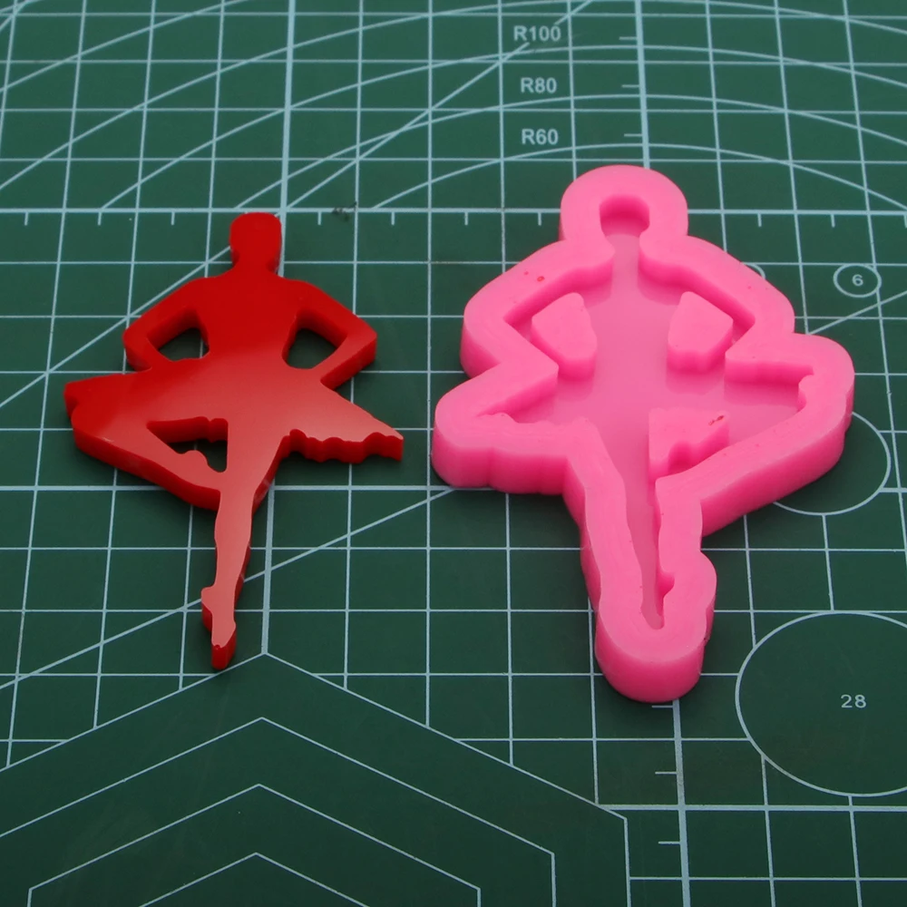 Gymnist shapes Keychains Silicone Molds DIY Shiny Jewelry Epoxy Resin Mold DY0347