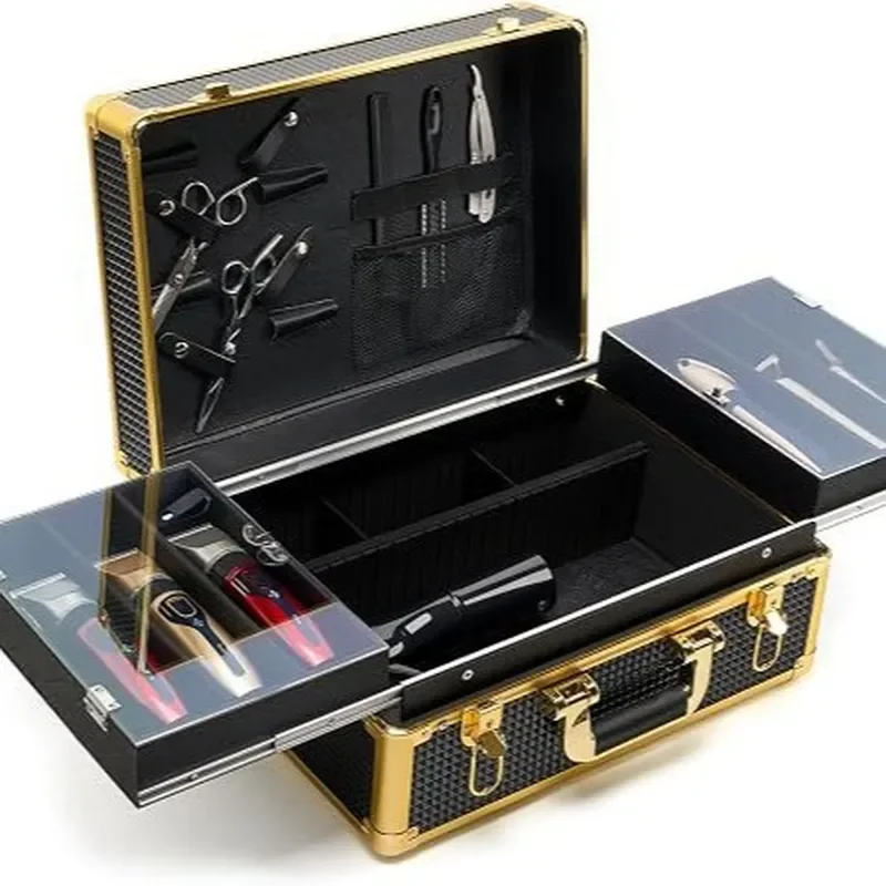 Professional Hairdressing Tool Box Multifunctional Barber Storage Case Portable Hairstylist Organizer Bag for Salon Equipment
