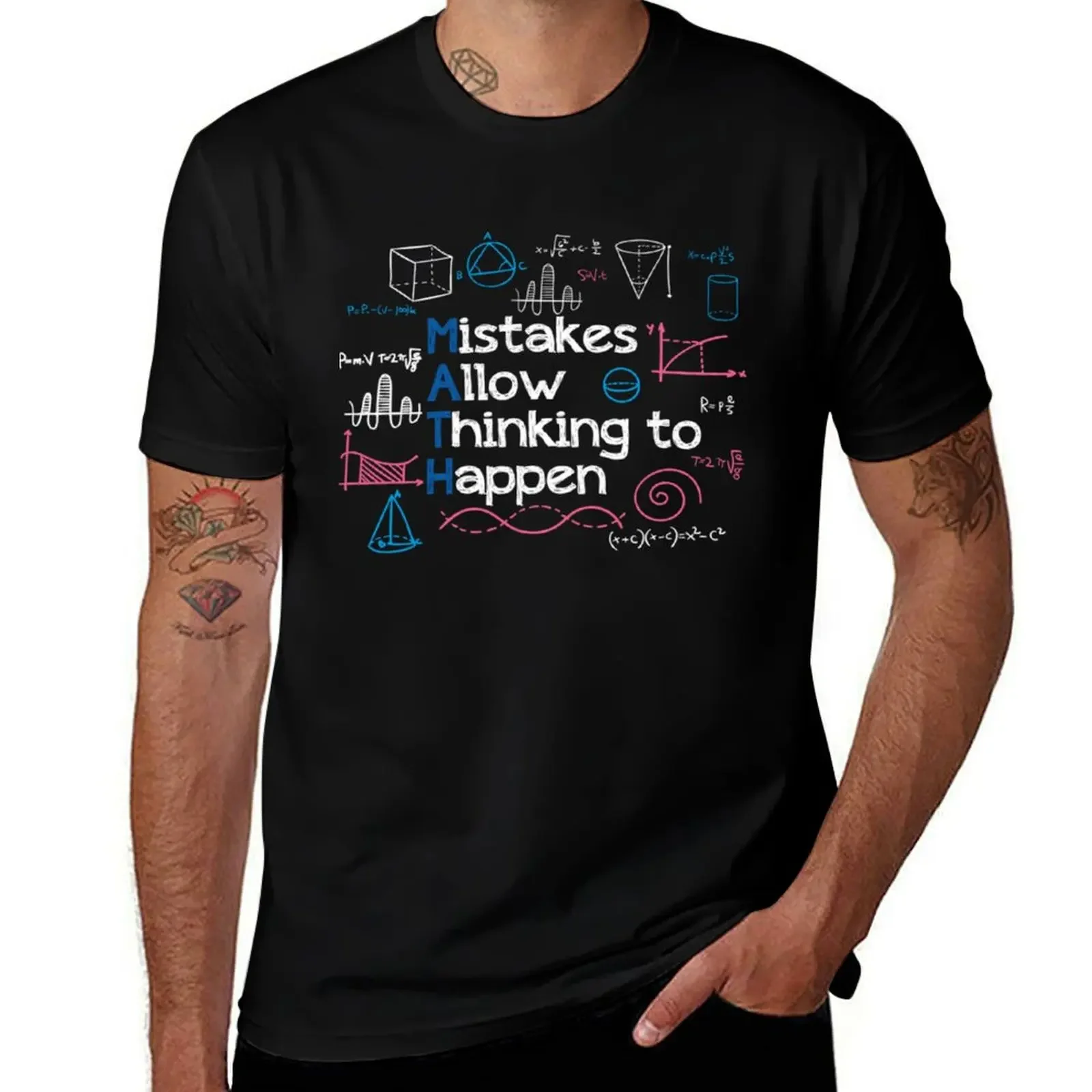 Mistakes allow thinking to happen T-Shirt cotton graphic tees custom shirt mens clothing