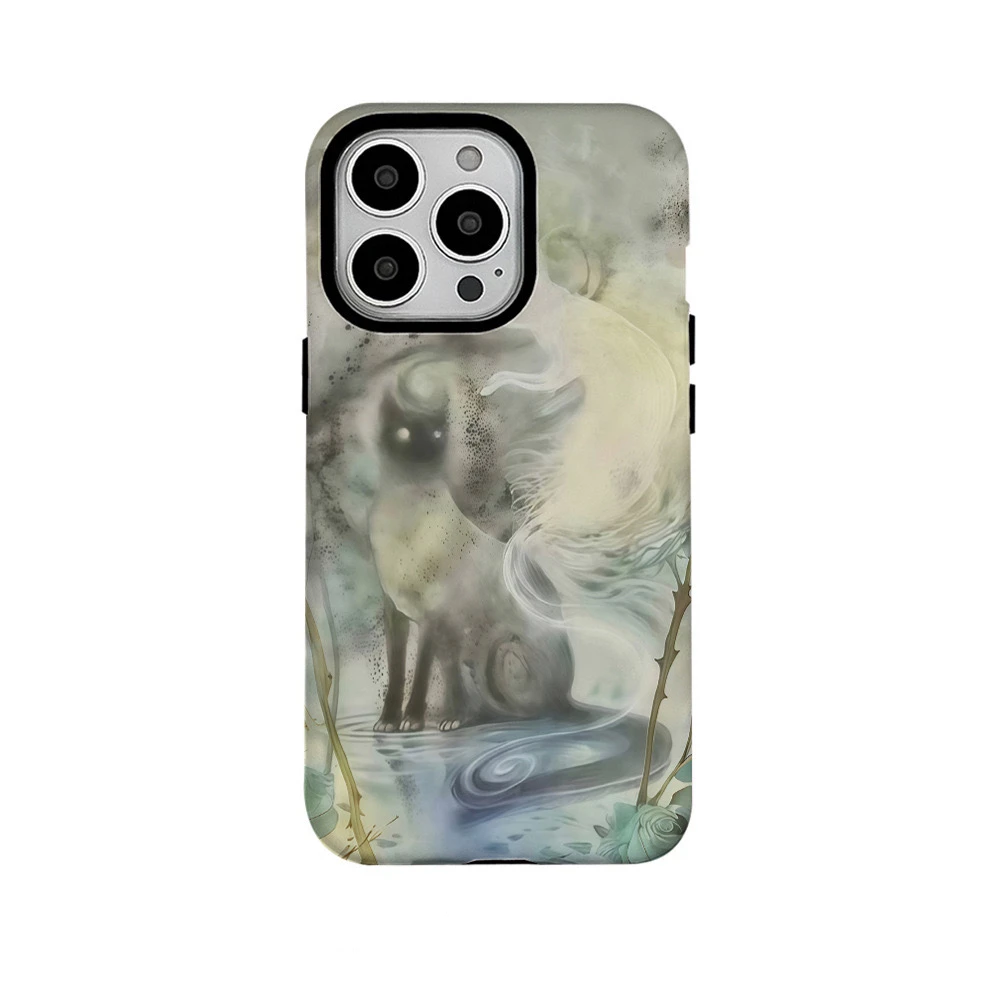 

Korean ins Dreamy Cat Cartoon Case For IPHONE 16 Pro Max 15 14 13 12 11 PRO Plus XR XS MAX SE Acrylic TPU Two in one Phone Cases