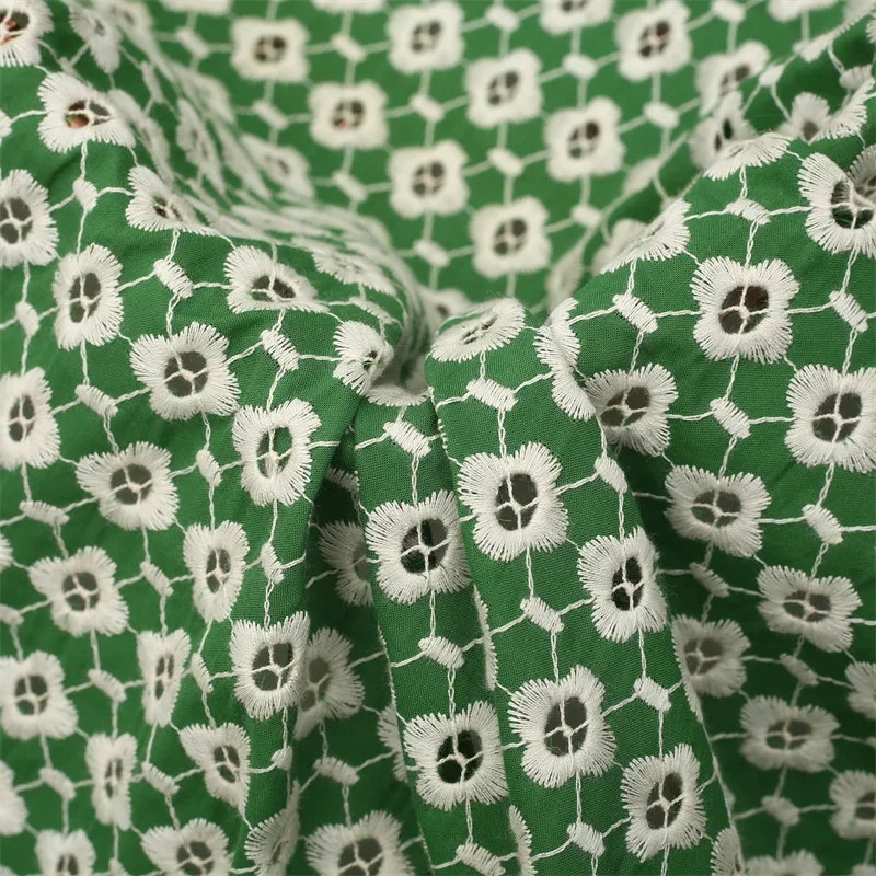 New Embroidery Cotton Fabric For Dress Blouse Suit Fabric DIY Home Decorative Fabric By the yard view 6