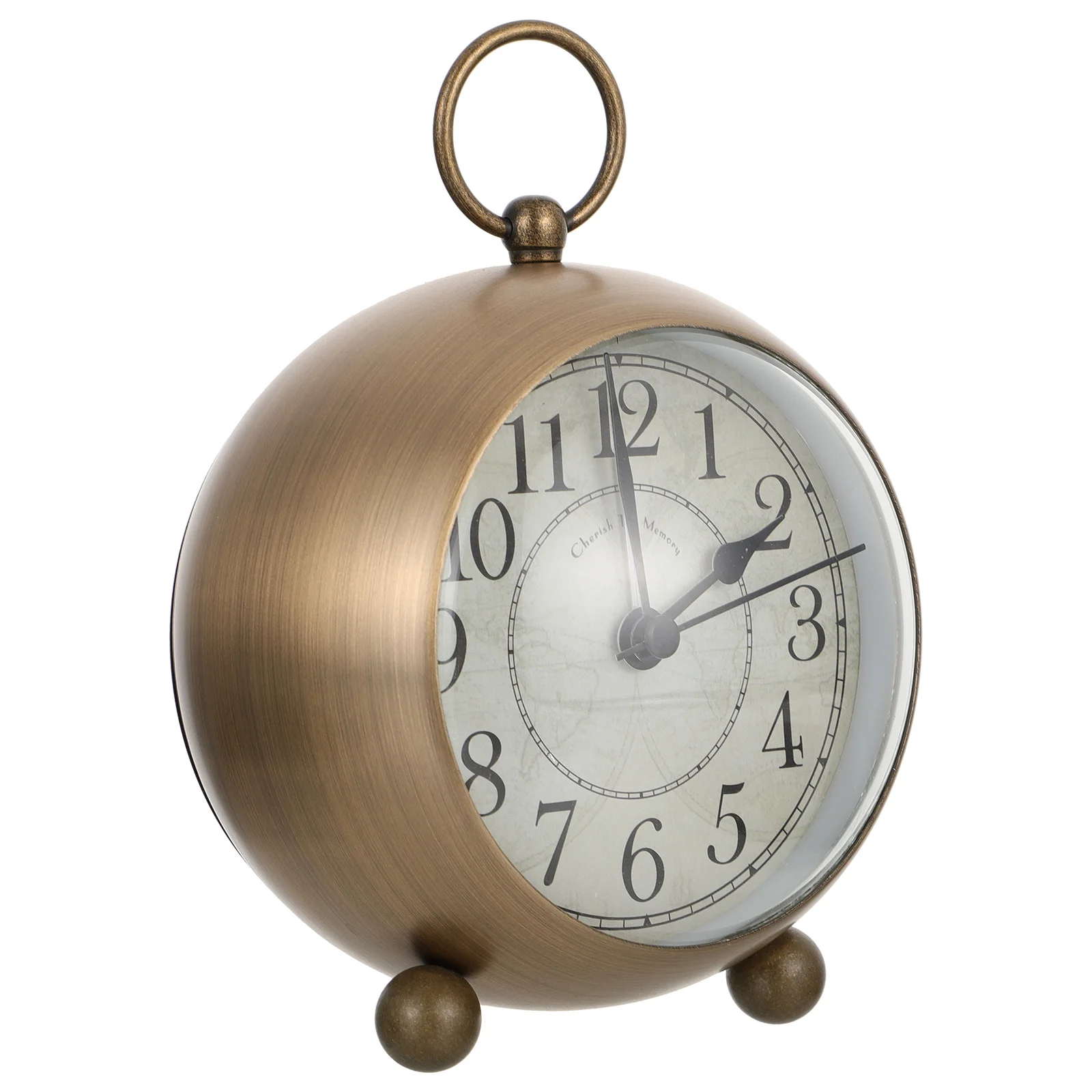 

1Pcs Night Light Luminous Alarm Clock Vintage Desktop Silent Round Table Clock Bedroom Living Room Decor Bedroom Supplies