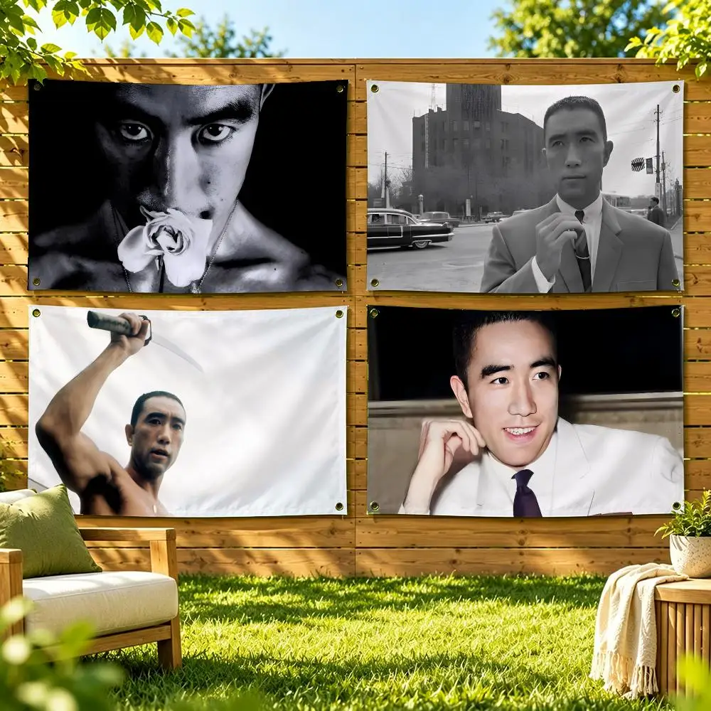 Writer Y-Yukio Mishima Flags Soft Durable Tapestry Skin-friendly For Outdoor Party Home Living Room Bar Bedroom Decoration