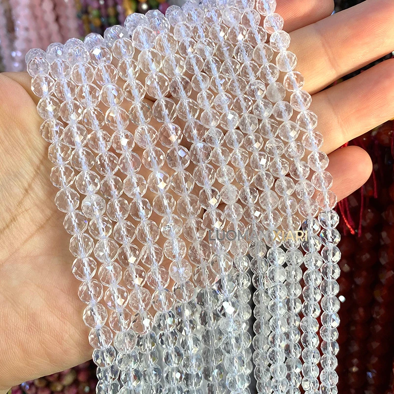 6 8 10mm Facettierte Runde Naturstein Lavendel Chalcedon Lose Zwischenperlen für Schmuckherstellung DIY Armband Anhänger Zubehör – Detail 4