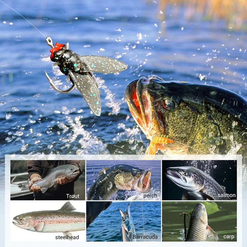 Bionic Fly Fishing Bait (20Pcs), Universal Bait Fishing With Bait Scent Fish Attractants For All Kinds Of Waters