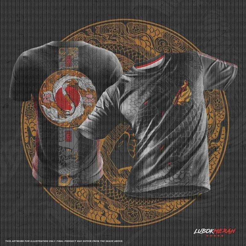 Fishing Friend Koi T-shirt Traditional Pattern Double Fish Print Quick Drying Breathable Road Asian Fishing Short Sleeve