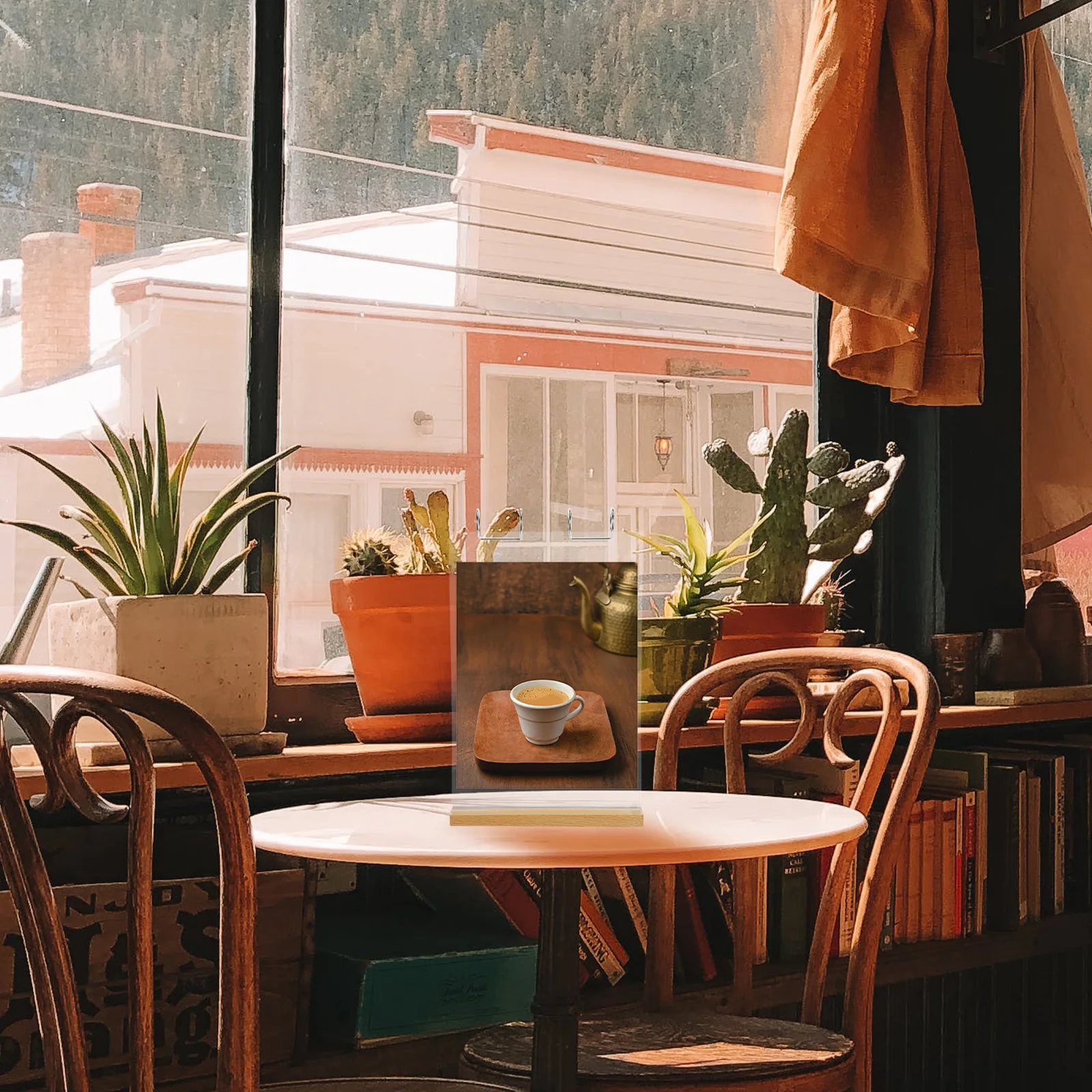 

Acrylic Menu Display Stand Double-Sided Flip Clear Table Sign Holder Poster Display Rack for Cafes Restaurants Coffee Shops