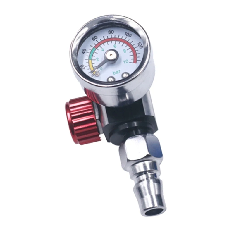 1/4” Paint Gun-Pressure Regulator with Gauge Easy to Install for Air Tools