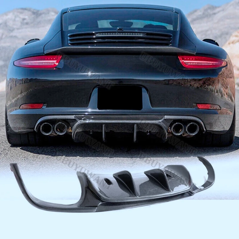Für Porsche 911 Carrera 991.1 GT3 (nicht für Turbo S) 2011 2012–2015 Carbon Fiber Heckstoßstange Lip Diffusor Spoiler V-Stil