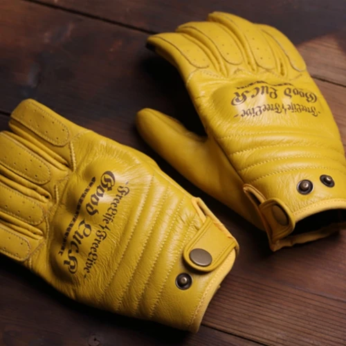 남성용 빈티지 천연 가죽 장갑, 오토바이 레이싱 장갑, 통기성 미끄럼 방지, 사계절 터치 스크린 사이클링 장갑 