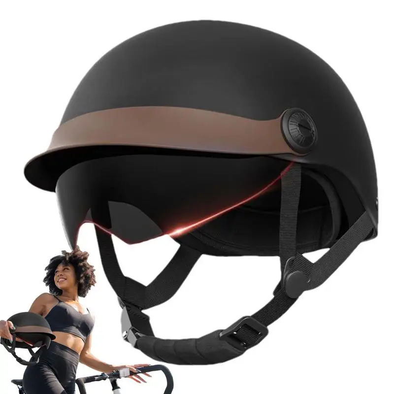 Motorcycle Half Headgear Classic Retro Scooter Half Helmet Ultralightt Cycling Helmet MTBs Bike Bicycle Motorcycle Helmet Hat