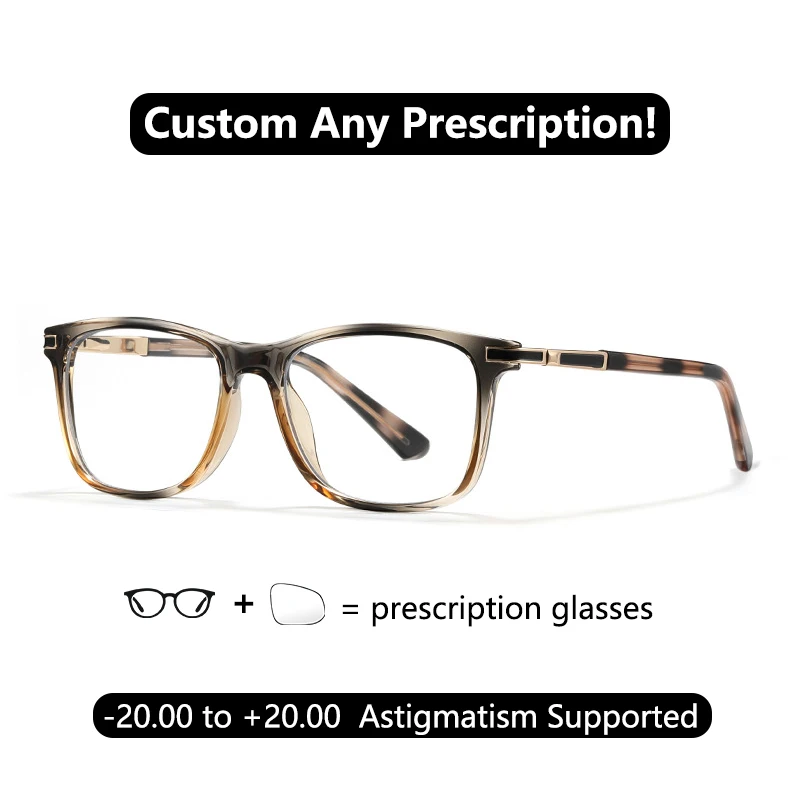 

Prescription Correction Vision Glasses with Medical Prescription Anti Blue Light Reading Glasses Safety Myopia Glasses Hombre