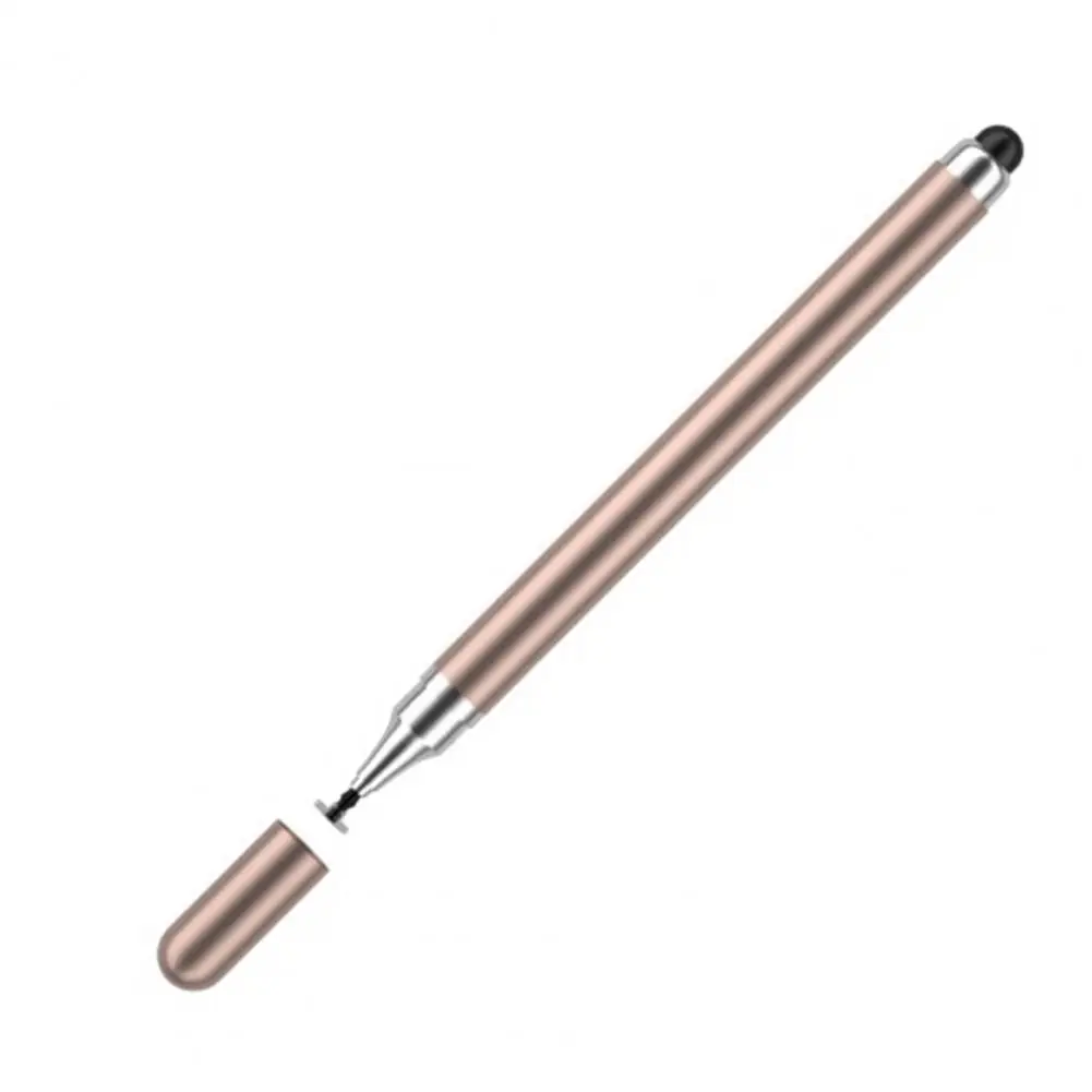 Universal Capacitive Stylus Dual Head Stylus Pen for Touchscreen 2-in-1 Capacitive Touch Pen with Disc Silicone Tips for Tablets