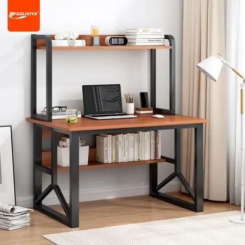 AOLIVIYA 책상 심플 컴퓨터 데스크탑, 학생 학습, 가정 쓰기 책장, 책장 조합, 간단한 침실 테이블 Best5