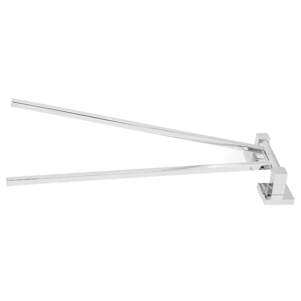 

Stainless Steel Towel Rack Rotatable Space Saving Towel Bar Silver Wall Mounted Towel Holder Bathroom Bedroom Laundry Room