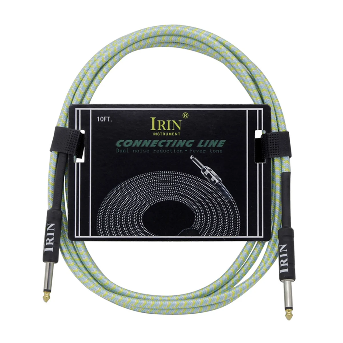 

A11Z-Best-Selling IRIN Guitar Musical Instrument Cable Bass Audio Cable Green & White