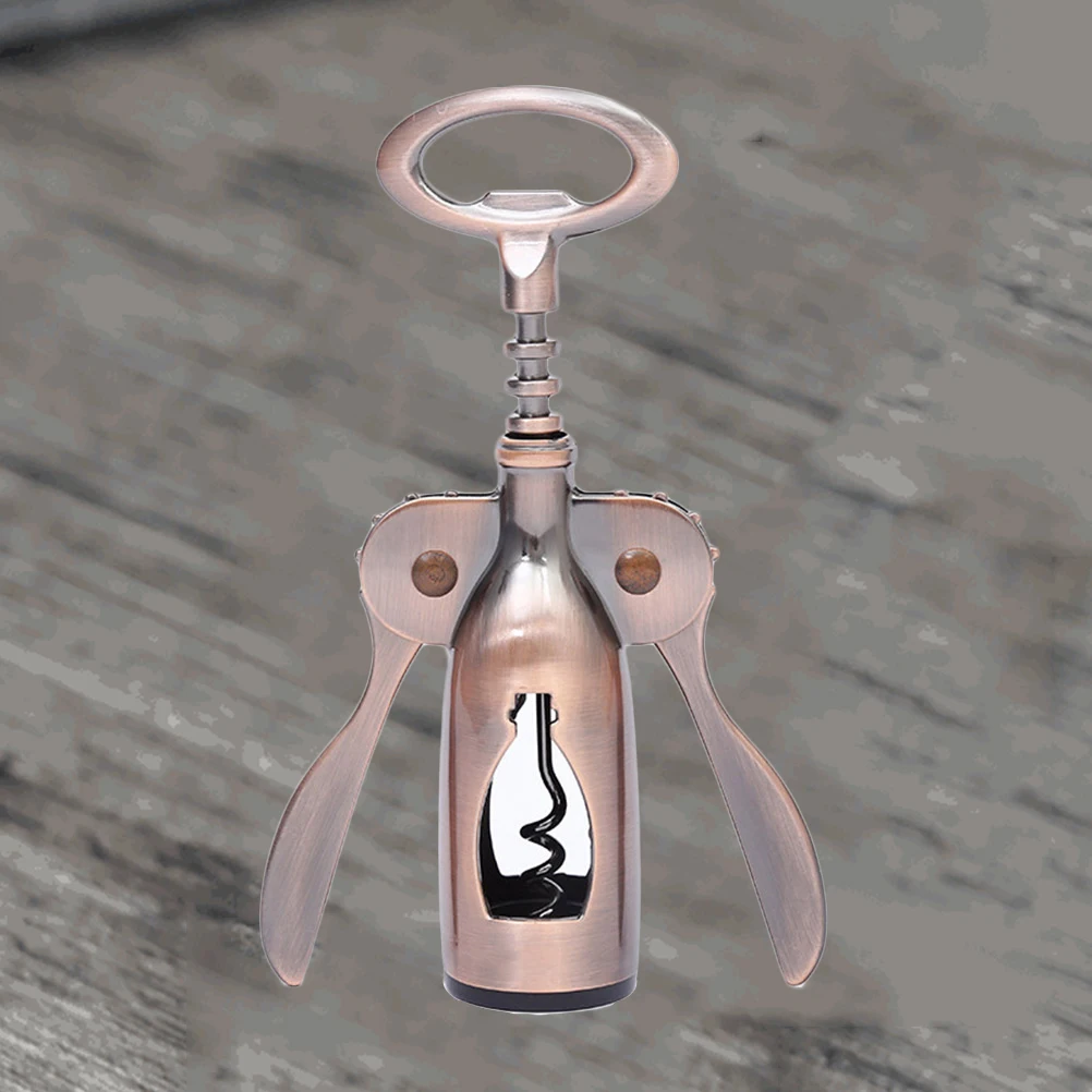 

Opener Manual Bottle Wing-style Corkscrew Practical Beverage Bronze Simple Zinc Alloy Easy Operation Suitable Home