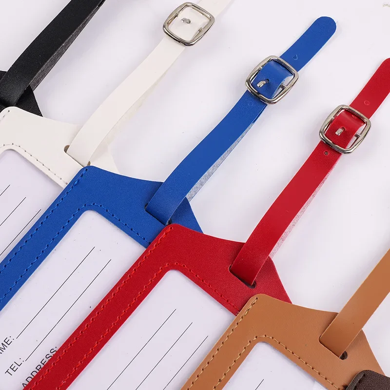 جديد بو الجلود الأمتعة علامة حقيبة عنوان التسمية معرف كليب إكسسوارات السفر للأعمال #1