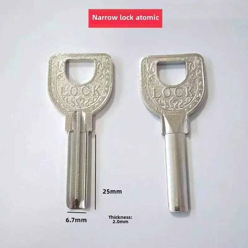10PC Suitable for LOCK Narrow Round Key Embryo U-shaped Lock Single Row Crescent Pure Copper Key Embryo