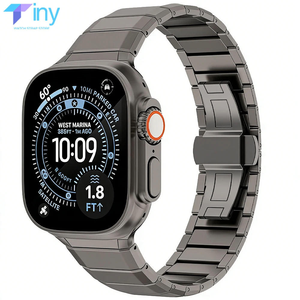 

Ремешок из нержавеющей стали для Apple Watch Band Ultra 3/2 49 мм 46 45 44 мм, роскошный браслет для Iwatch Series 11 10 9 8 7 SE3 Coorreas