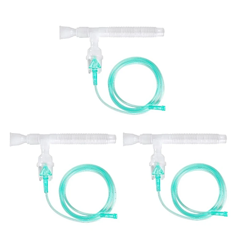 Nebulizer Replacement Kit, 3 Full Sets With Tubing And Mouthpiece For Home Use