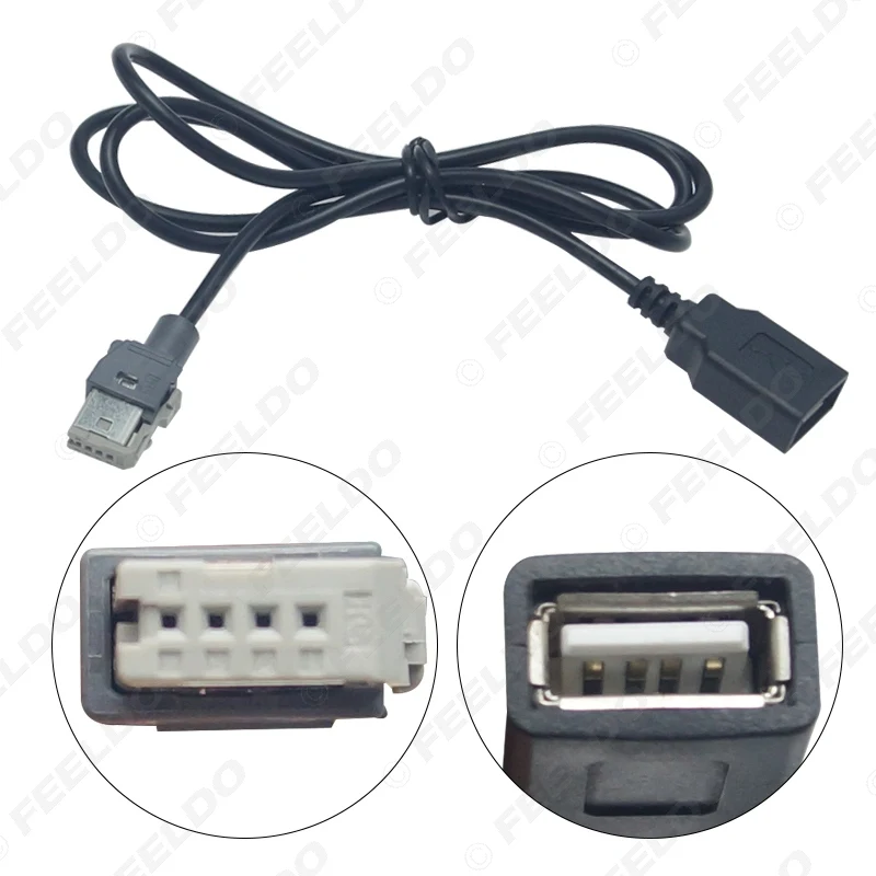 Original Standard CD Radio Audio Plug To USB Adapter Conector For Peugeot 307 408 Citroen C4 C5 Data Wire Cable
