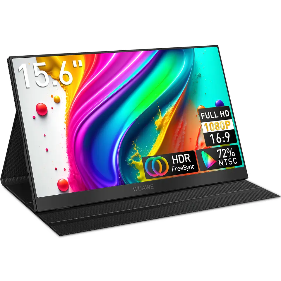 15.6-Inch 1080P Portable Monitor with HDR & 100% sRGB, USB-C