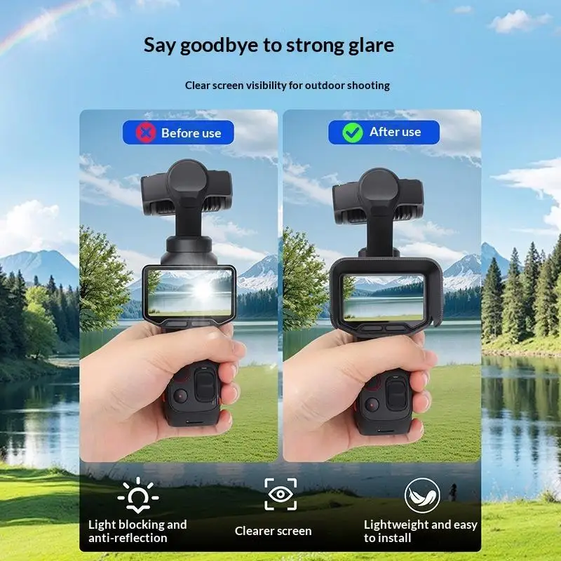 1 Pc Multi-directional Light Blocking Accessory Lens Hood For Luna Ultra Flexible Camera Anti-Glare Screen Sunshade For Insta360