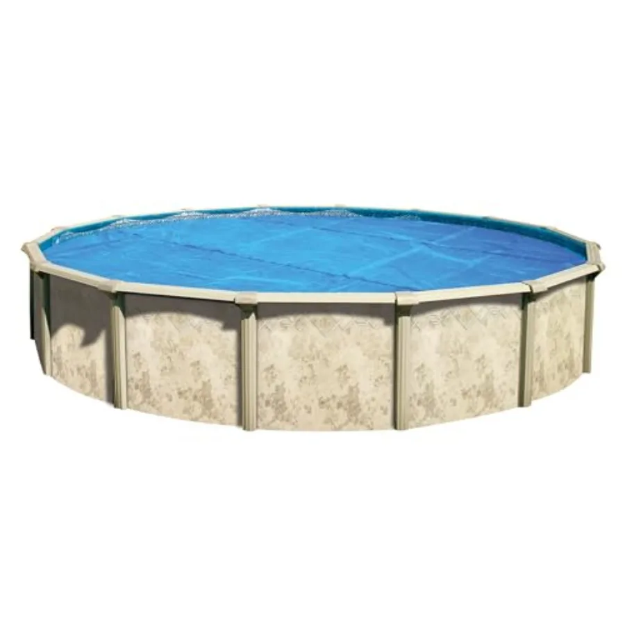 21' Blue Round Solar Pool Cover 8 Mil for Solar Heating Above Ground Pools and Inground Pools