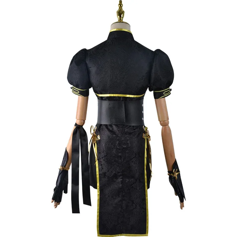 Игра NARAKA BLADEPOINT Косплей Костюм Viper Ning Косплей Костюм Хэллоуин Костюм Женское Готическое Платье Черный Сексуальный Комплект Платьев