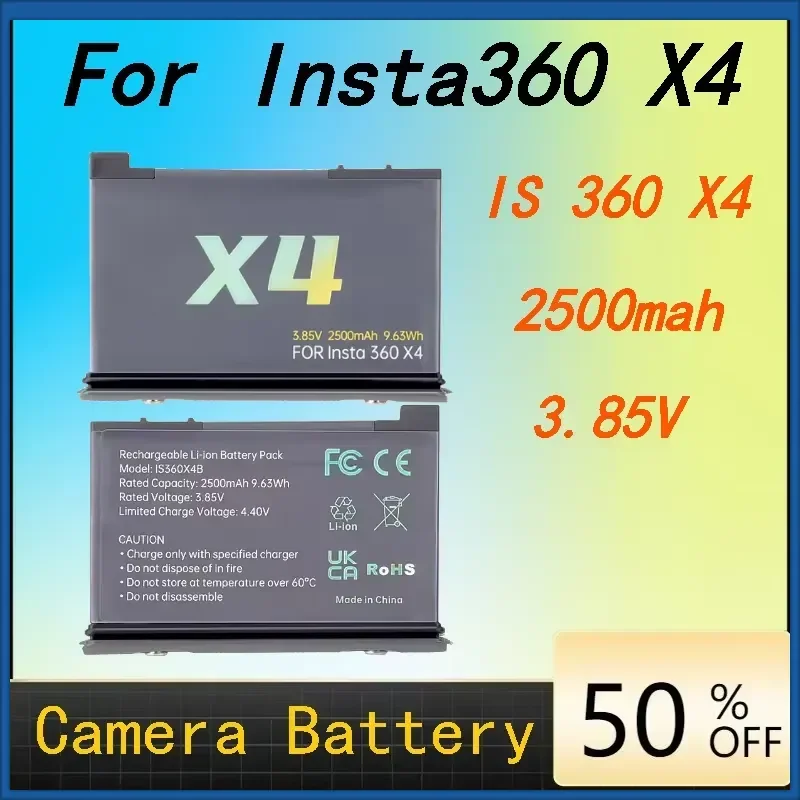 Insta360 X4 Action Camera Full Decoding High Performance 2500mAh Battery