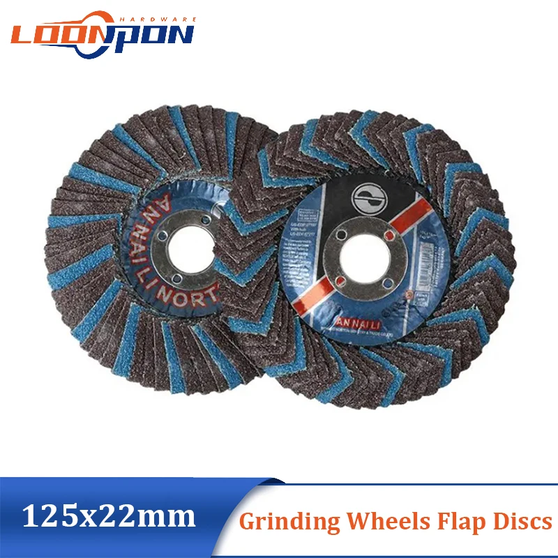 

125mm 5inch Curve Flap Discs Sanding Discs 80Grit Grinding Wheels Blades For Angle Grinder 2PCS