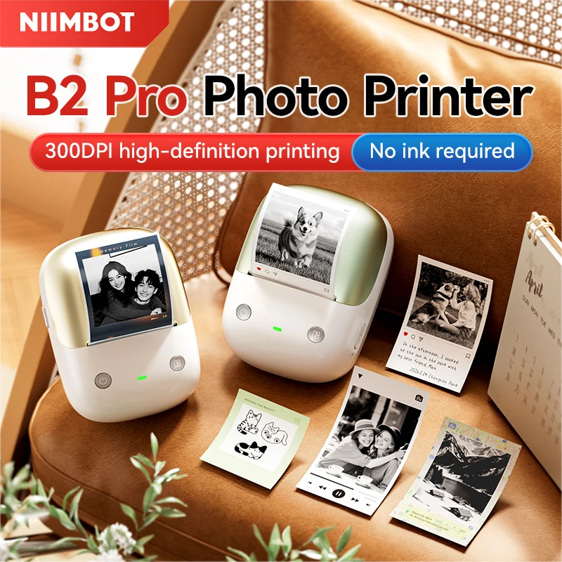Niimbot B2 Pro Thermal Label Printer 300 DPI Inkless Label Maker Machine Photo Label Machine for DIY/Picture /Home/Office