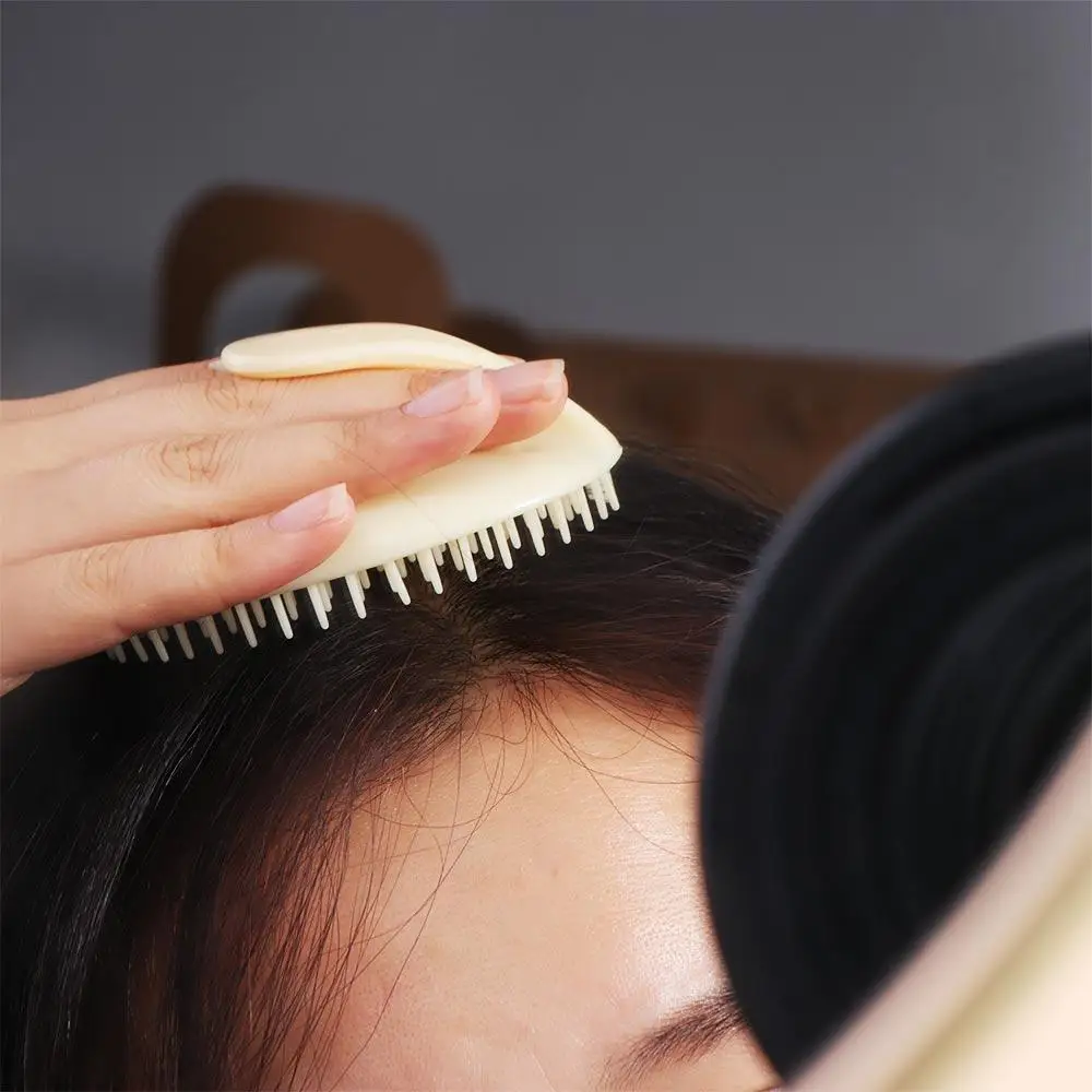 Soft Scalp Massage Brush Wet and Dry Care for The Scalp Hair Washing Comb Portable Remove Dandruff Shower Brush Women/Men