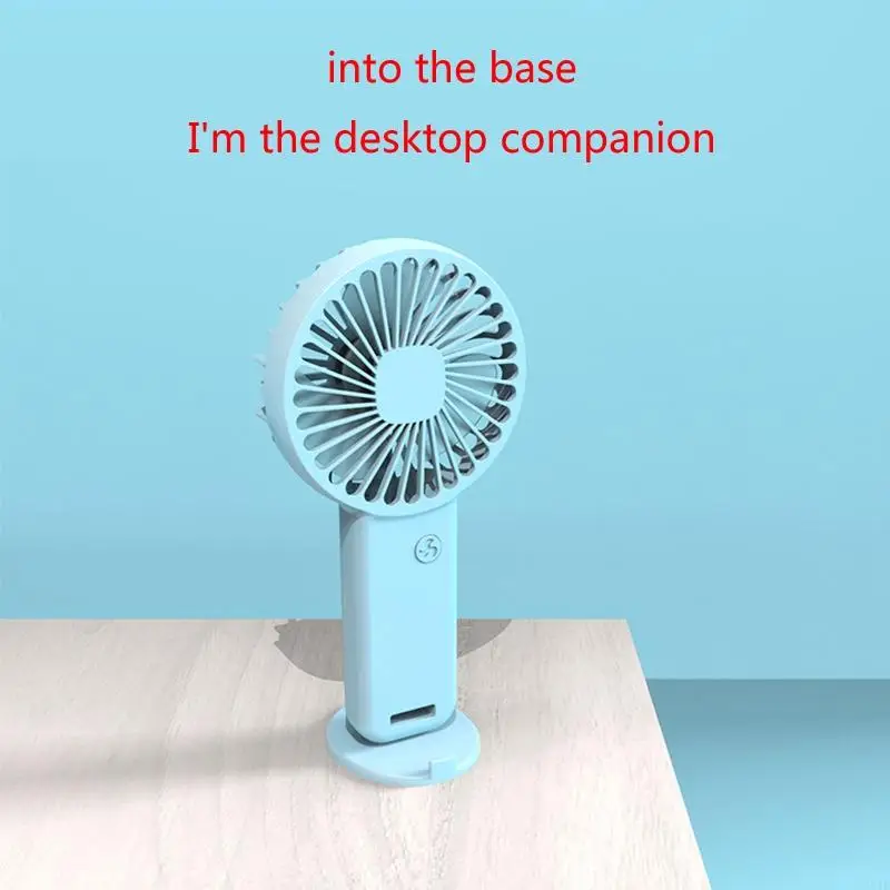 781E 3 Speeds Portable Handheld Fan Cooling Fan Summer Gift for Men Women