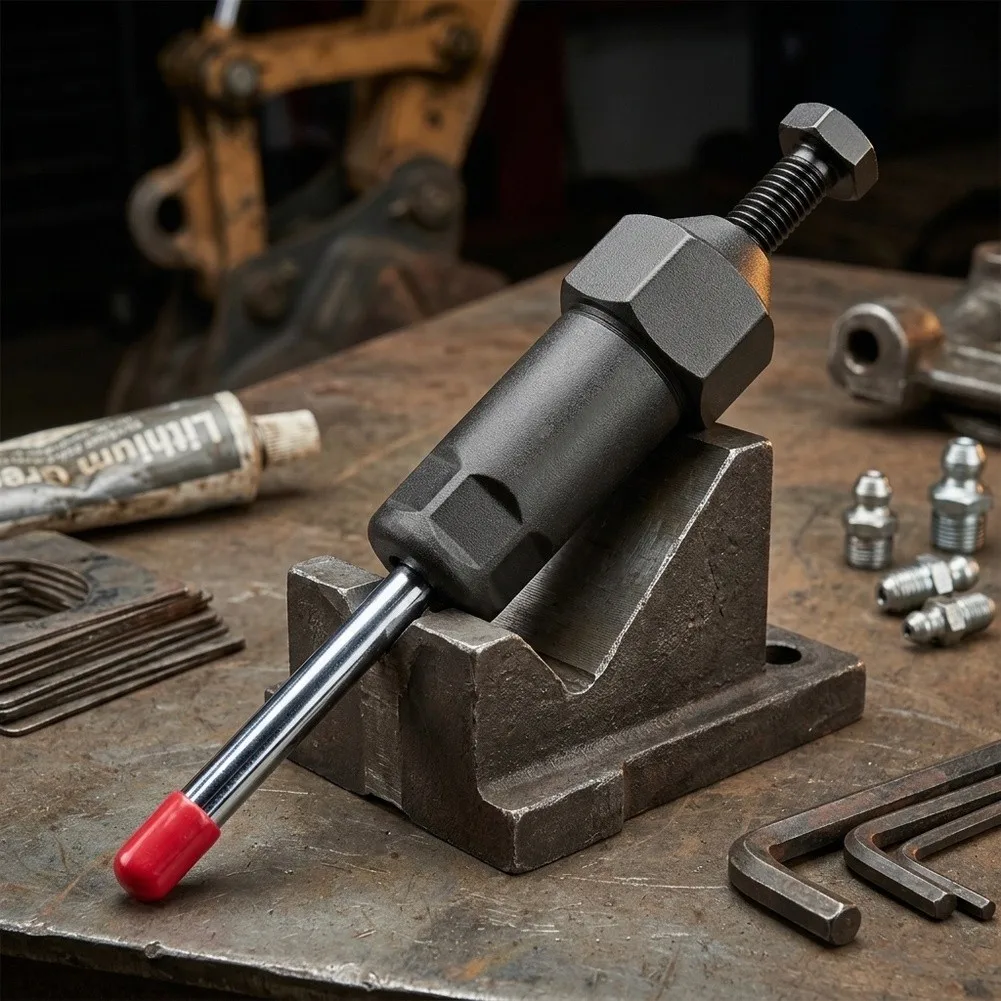 Heavy-Duty Grease Fitting Cleaner Tool Spiral Press Zerk Unblocker For Blocked Lubrication Lines Truck Agricultural